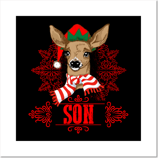 Christmas Deer Son Reindeer boy Wall Art by ArtedPool